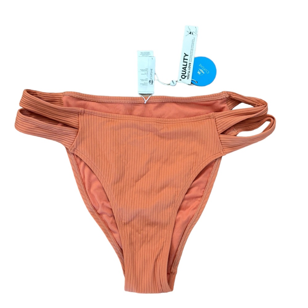 CupShe Orange Swim Bottoms‎ Women’s Size Large New With Tags Bikini Bottoms